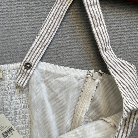 Anthropologie Women's Striped Midi Dress Smocked Back Size 00 Cowgirl Prairie - Picture 10 of 15